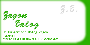 zagon balog business card